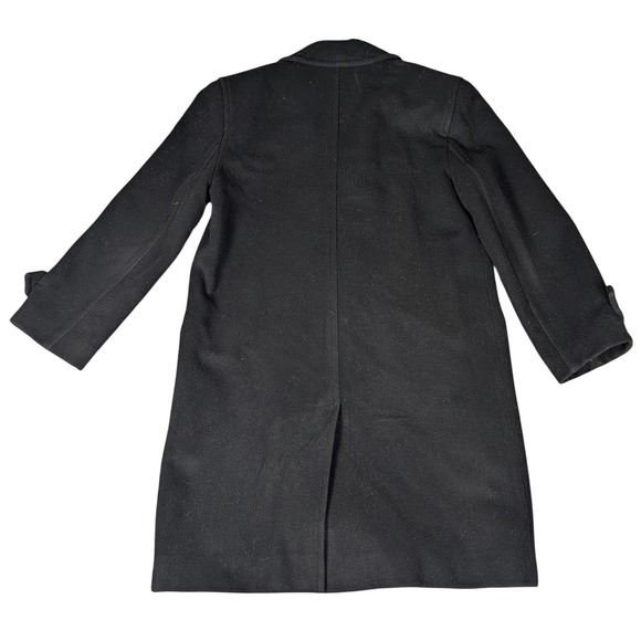 Lauren Ralph Lauren Black Wool Blend Car Coat Button Front Notched Lapel 4 - Picture 3 of 8